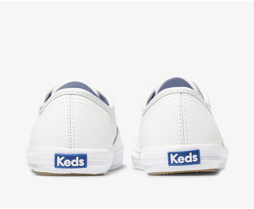 Womens Keds Sneakers - Champion Originals Leather - White - 1923-NZVSU